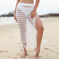 New Women Hollow Out Fringe Mesh Beach Wrap Skirt, Hot Selling Bikini Cover Up Sarong, Summer Vacation Mesh Half Skirt For Amazon Wholesale by Ricaloux