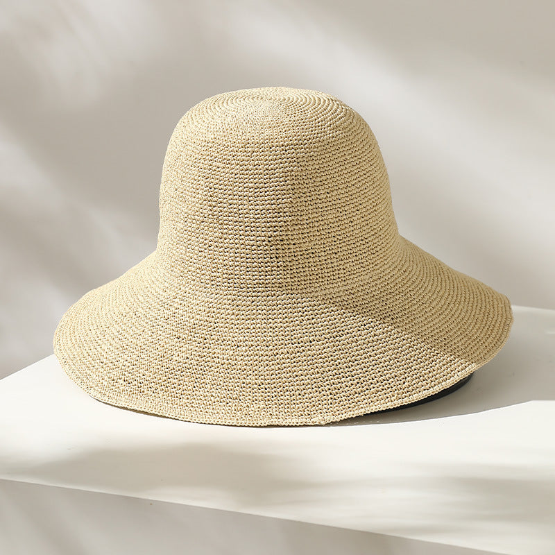 Straw Hat Womens Style Sun Hat Large Head Circumference Versatile Summer Hat – Premium 0 | RICALOUX
