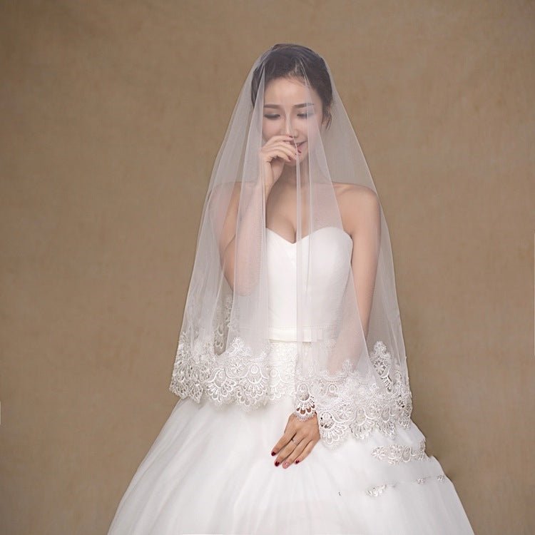 Wholesale White Bride Veil Cheap Wedding Accessories Ready To Ship - RICALOUX