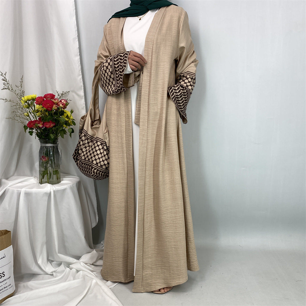 Elegant Patchwork Cardigan With A Handbag by Ricaloux