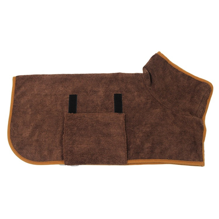 Absorbent Pet Bathrobe With Waist-wrapped Microfiber by Ricaloux