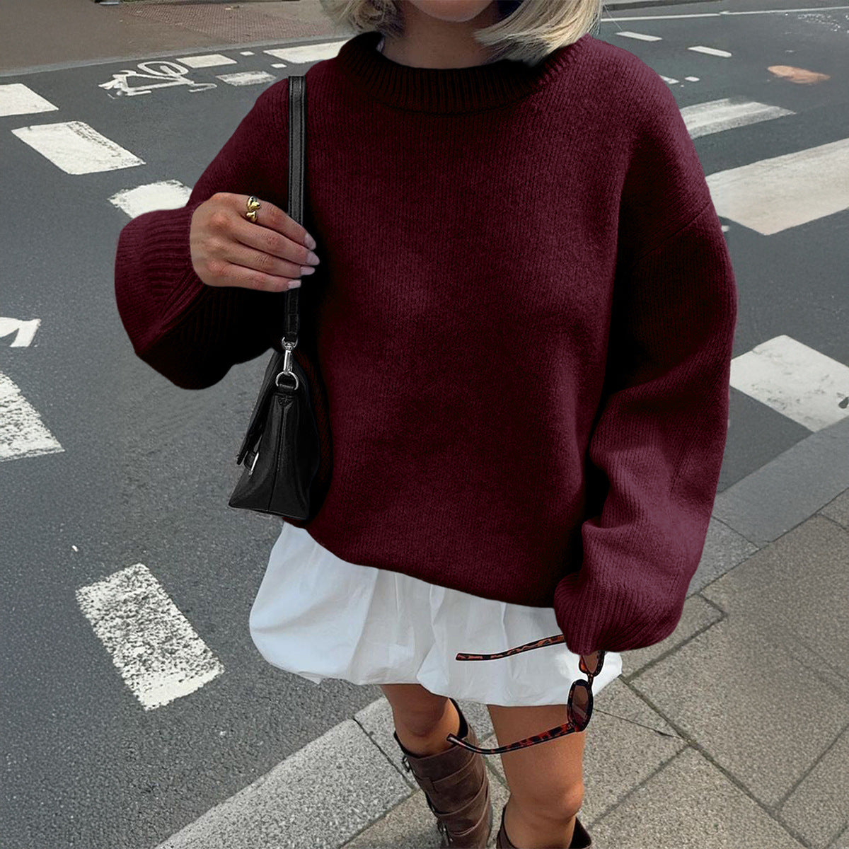 Casual Vacation Knitted Long-Sleeve T-Shirt Sweater by Ricaloux