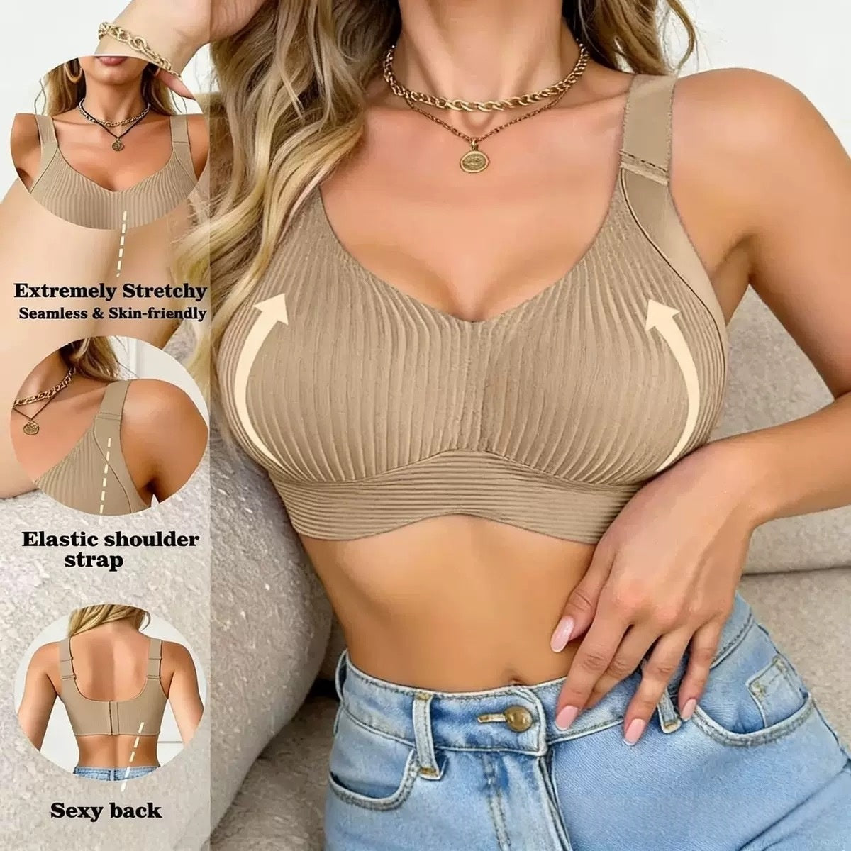 Womens Adjustable Sports Bra Summer Style by Ricaloux
