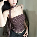 Retro Slim-fit Stylish Belted Top For Women by Ricaloux