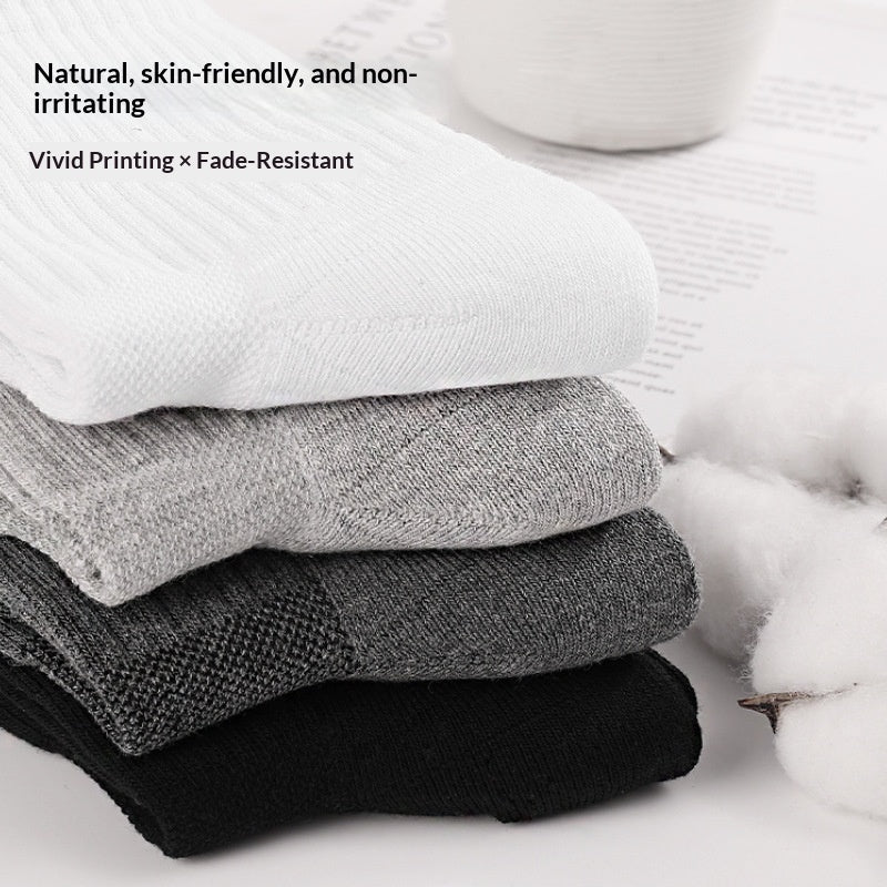 Pure Cotton Sports Socks With A Thickened Towelbacked SoleMens Basketball Style – Premium 0 | RICALOUX