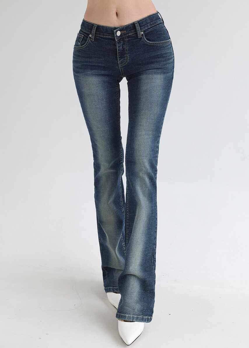Low Waisted Elastic Slim Fit Floor Hugging Jeans – Premium 0 | RICALOUX