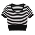 Color-block Short-sleeve Top That Flatters The by Ricaloux