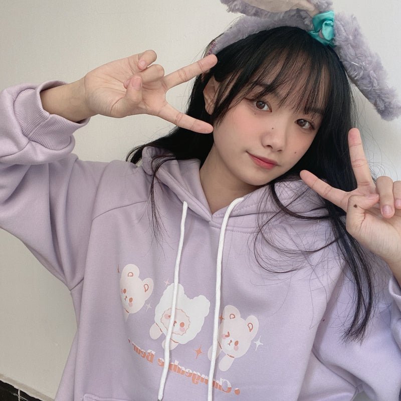 Soft Girl Cute Sweater Female Plus Velvet Thick Loose Wild Girl Jacket Autumn And Winter Clothes - RICALOUX