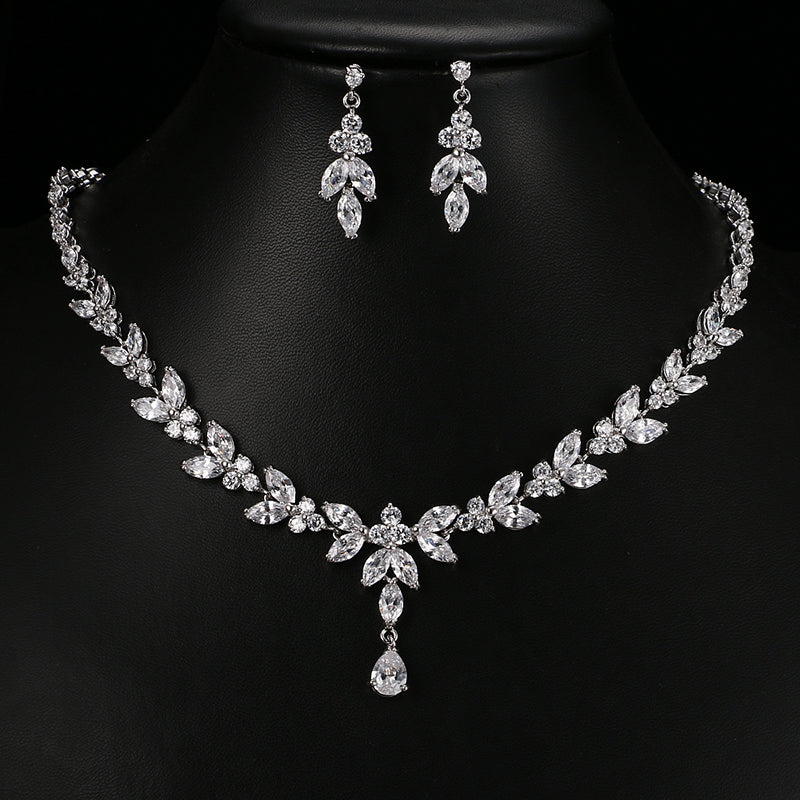 Wedding Dress Jewelry Set For Women Delicate And Shiny by Ricaloux