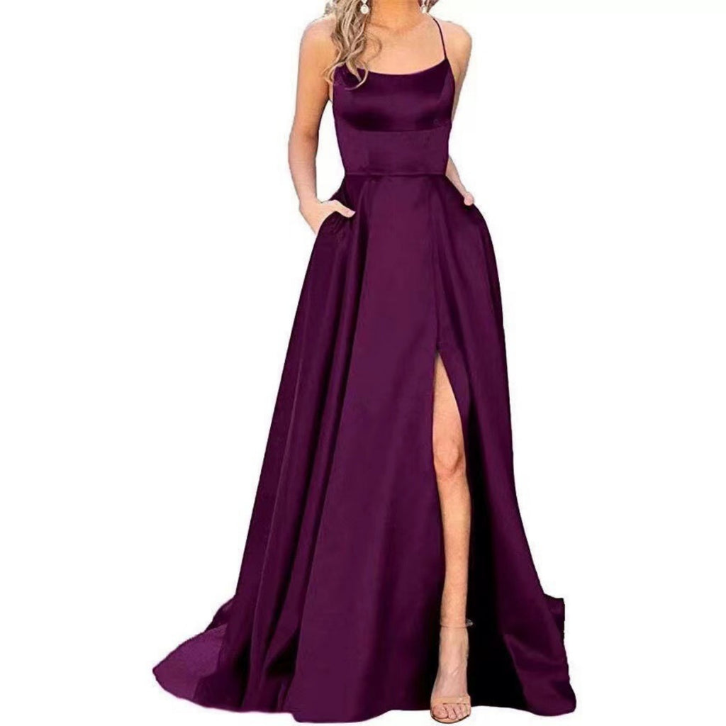 European And American Bridesmaid Dress, Long Style, Figure-flattering, Off-the-shoulder Design – Premium 0 | RICALOUX