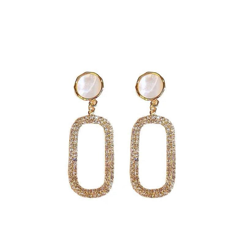 Tassel Jewelry Full Diamond Exaggerated Earrings For Women by Ricaloux
