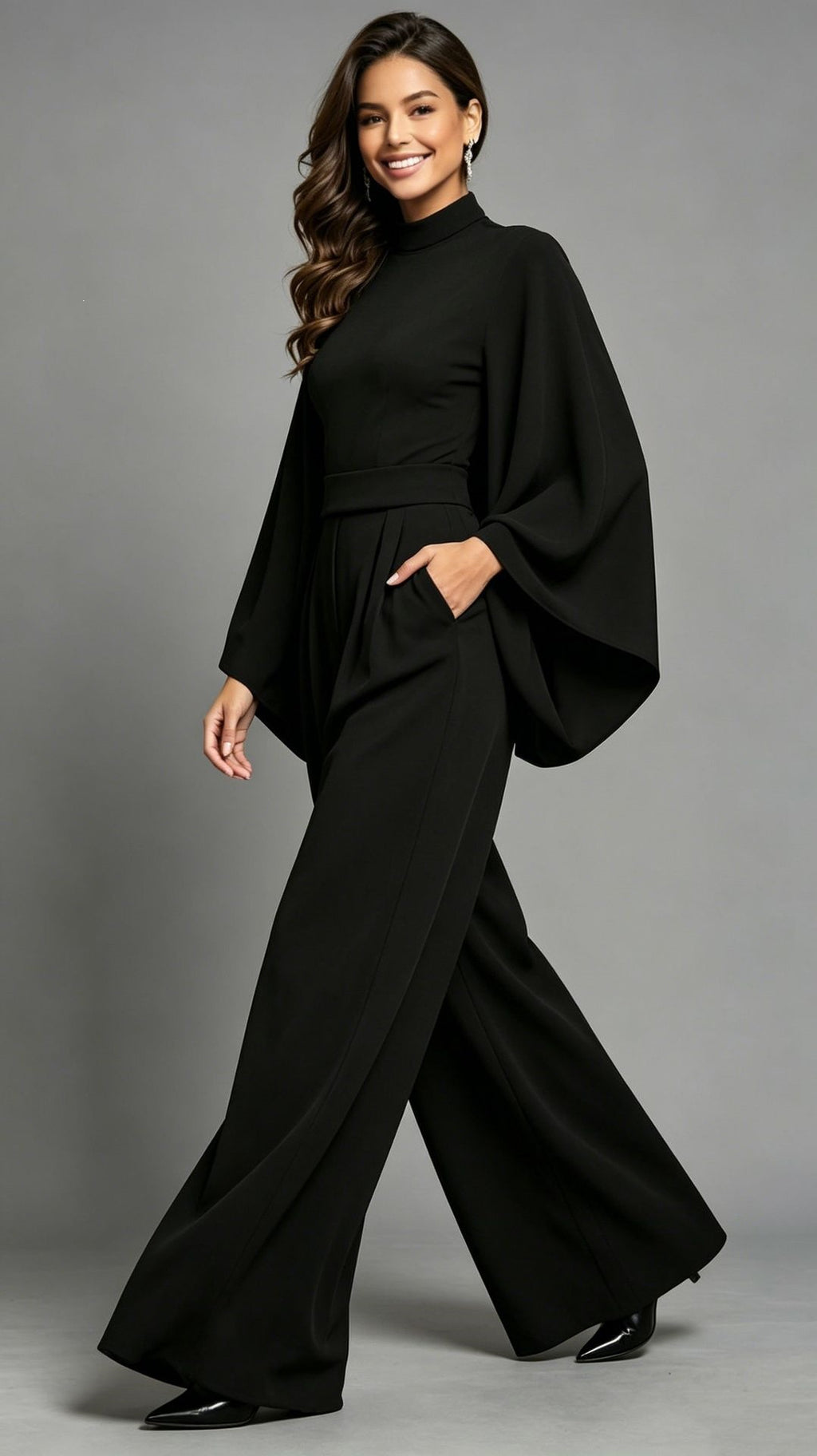 Womens Relaxed-fit Fashionable Long-sleeve Jumpsuit – Premium 0 | RICALOUX
