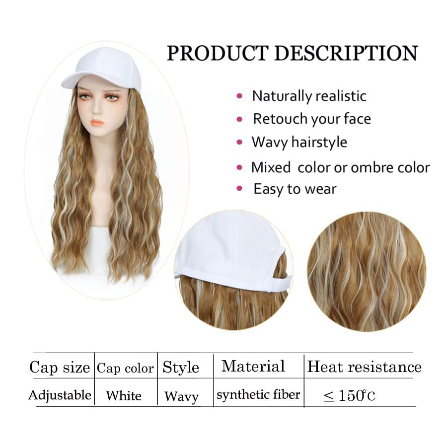 Hat One-piece Women's Big Wave Long-rolled Chemical Fiber Wig – Premium 0 | RICALOUX