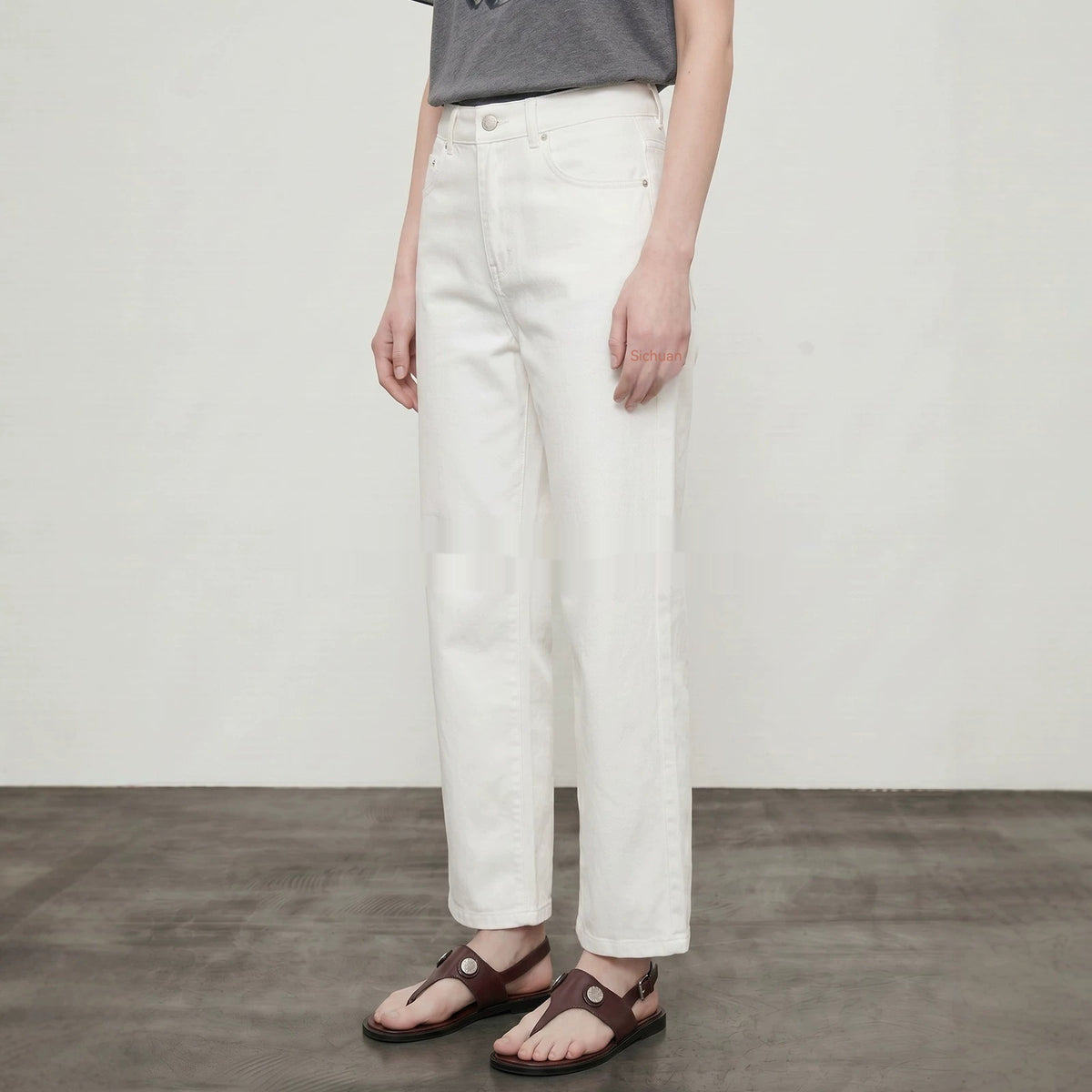 Summer White Cropped Denim Jeans – Premium 0 | RICALOUX