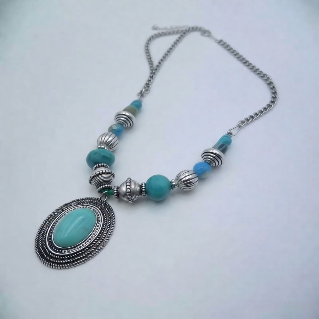 Vintage Turquoise Necklace For Women Jewelry by Ricaloux