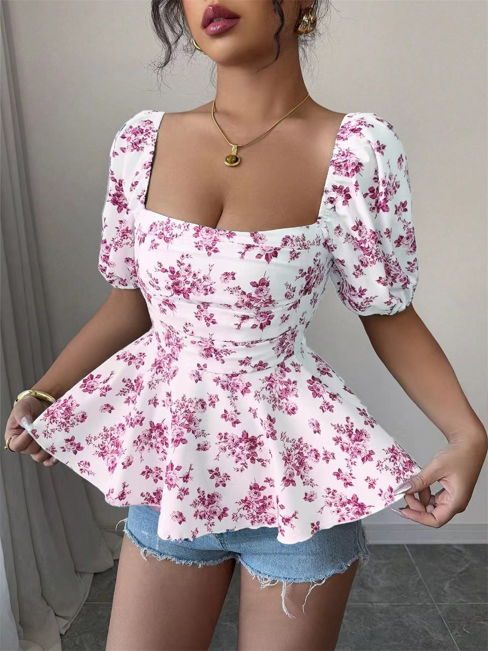 Womens Square-neck Fashionable And Sexy Dress by Ricaloux