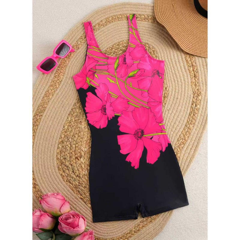 One-piece Floral-print Body-hugging Sexy Swimsuit European And American Style – Premium 0 | RICALOUX