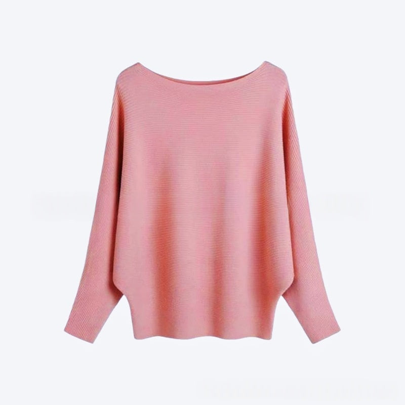 Halter-neck Batwing-sleeve Loose-fit Knit Sweater – Premium 0 | RICALOUX