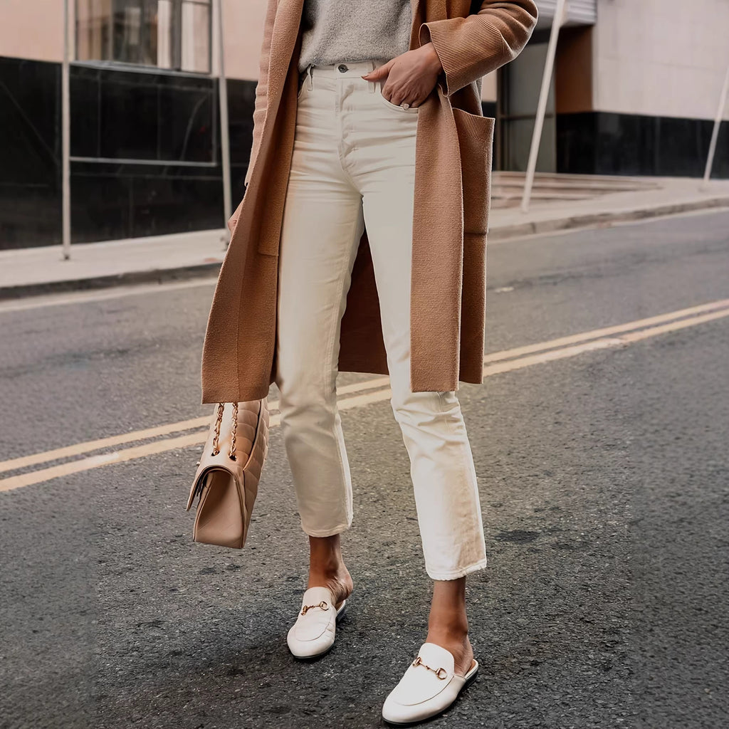 Black Womens Slim Straight-leg Jeans – Premium 0 | RICALOUX