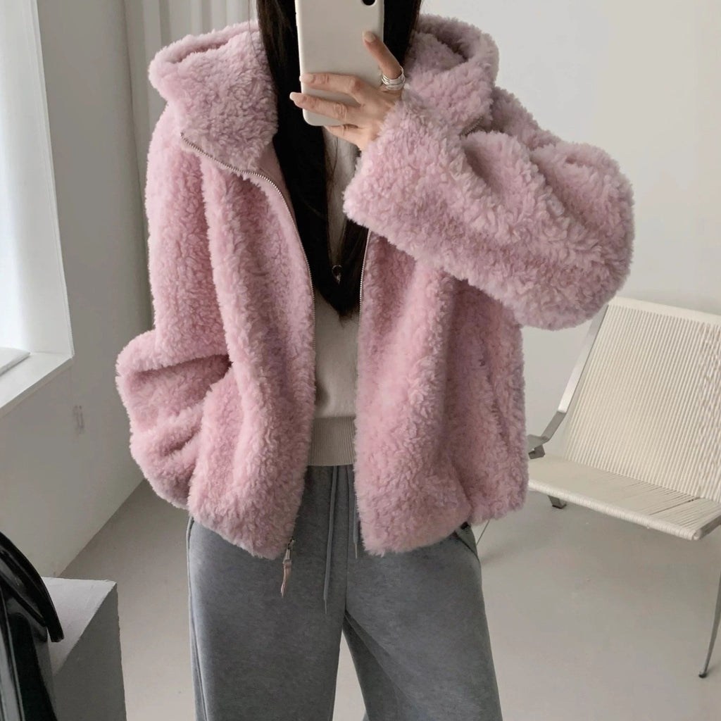 Women's Sheepskin Fur Coat - Warm Winter Long Jacket with Soft Leather Exterior and Plush Lining by Ricaloux