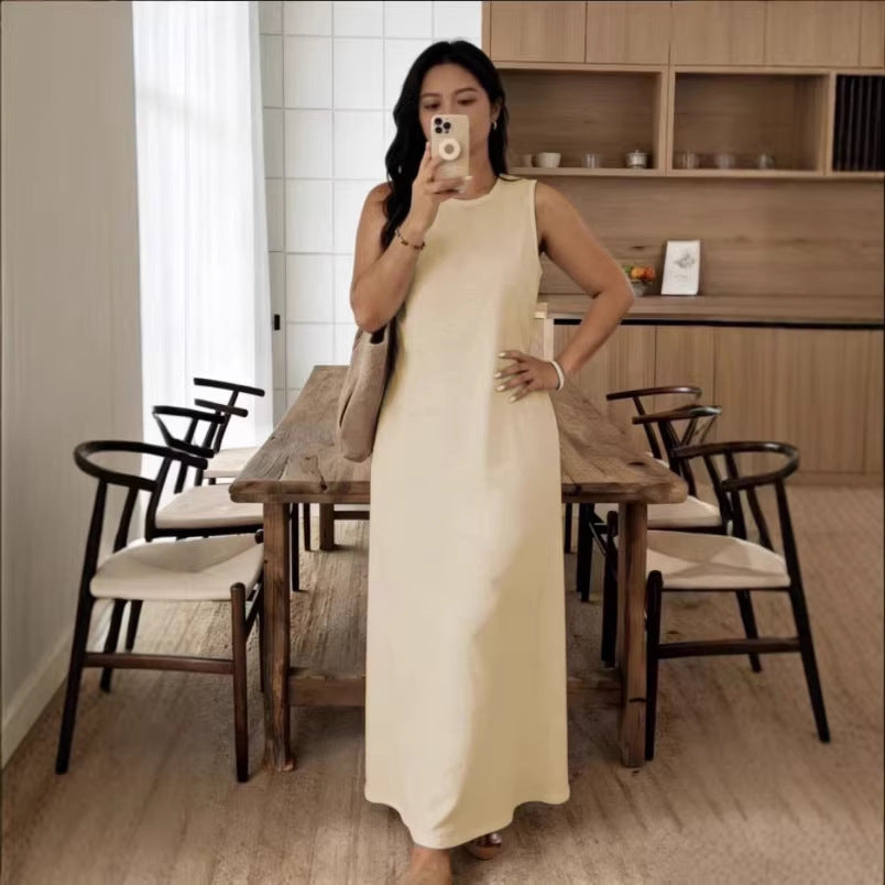 Womens Sleeveless Tank Top Pencil Long Dress by Ricaloux