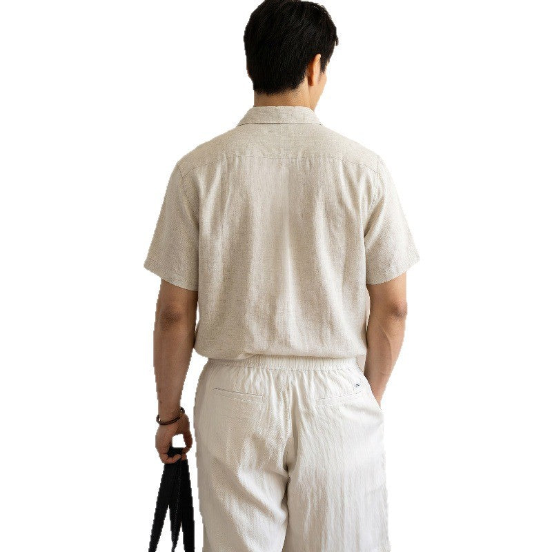 Mens Breathable Cool-feel Relaxed-fit Short-sleeve Shirt by Ricaloux
