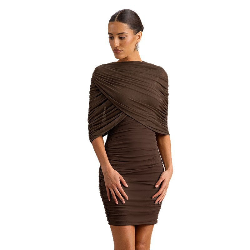New Summer Elegant Mesh-panel Camisole Sheath Dress For Europe And America by Ricaloux