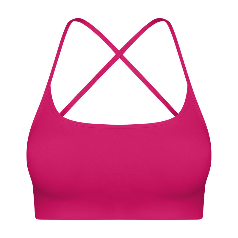 Summer Outdoor Wear Crisscross Back-enhancing Sports Bare-feel Bra With Thin Straps – Premium 0 | RICALOUX
