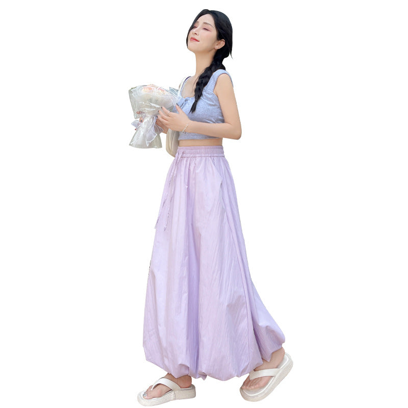 Puffy Petal High-waisted Midi Skirt by Ricaloux