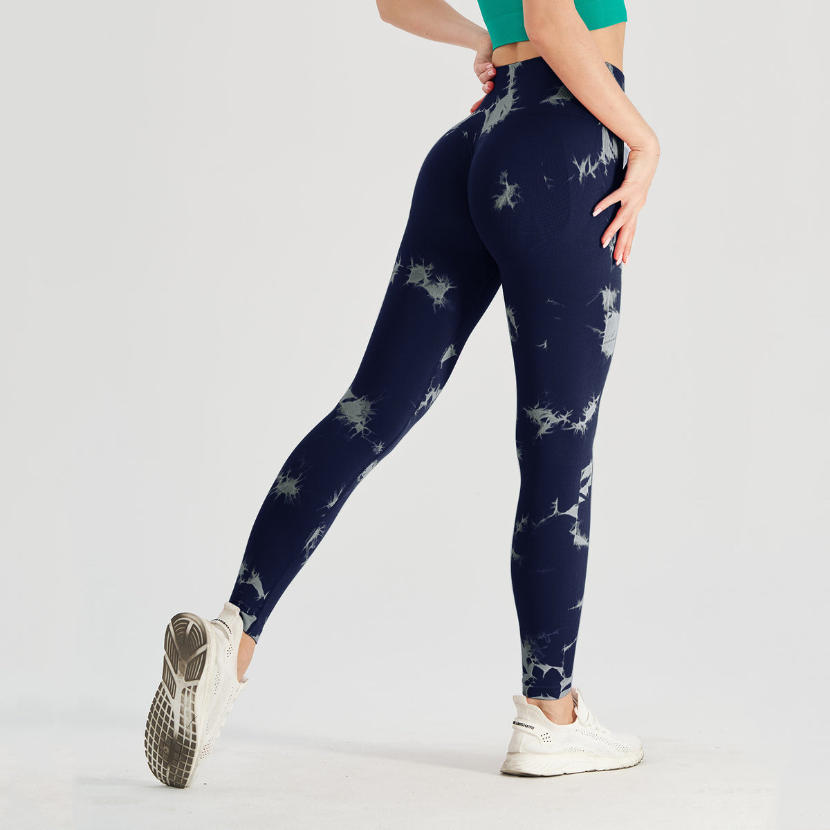Womens Seamless Knitted Tie-Dye Yoga Pants by Ricaloux