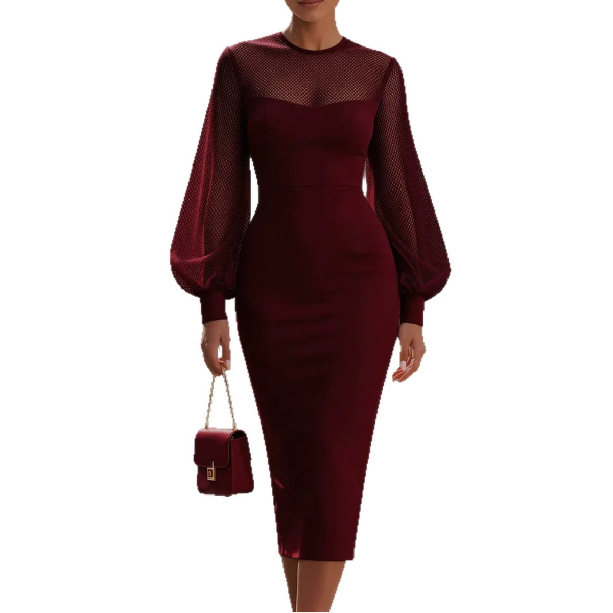 Tulle Lantern-sleeve Sheath French-style Evening Dress – Premium 0 | RICALOUX