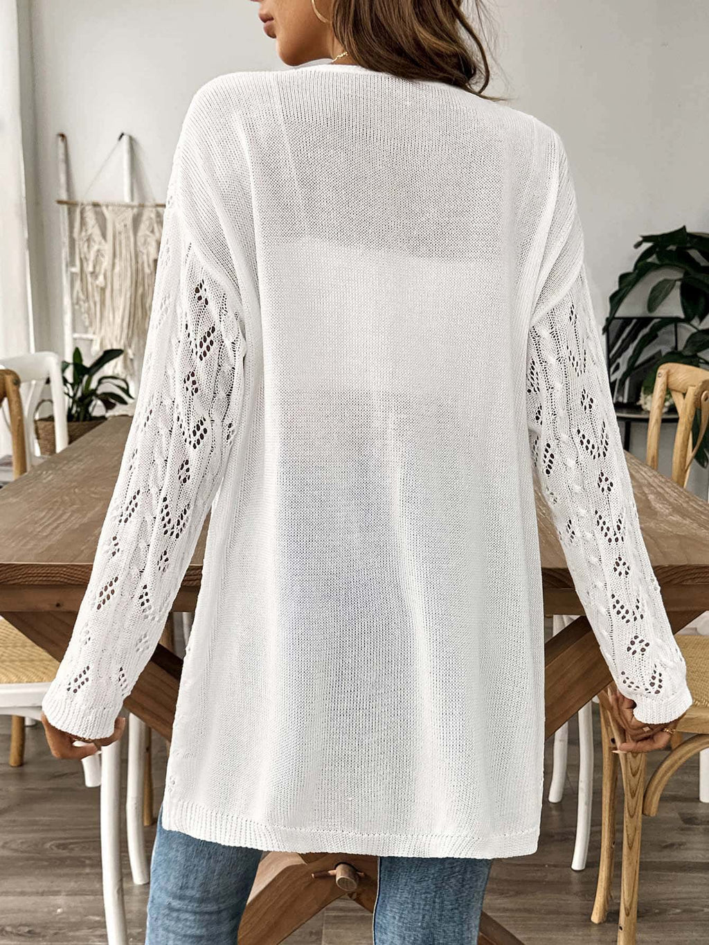 Women Hollow Knit Cardigan, Cross-border European American Bestseller Open Front Air Conditioning Sweater, Casual Loose Beach Outerwear, 6 Colors Available by Ricaloux
