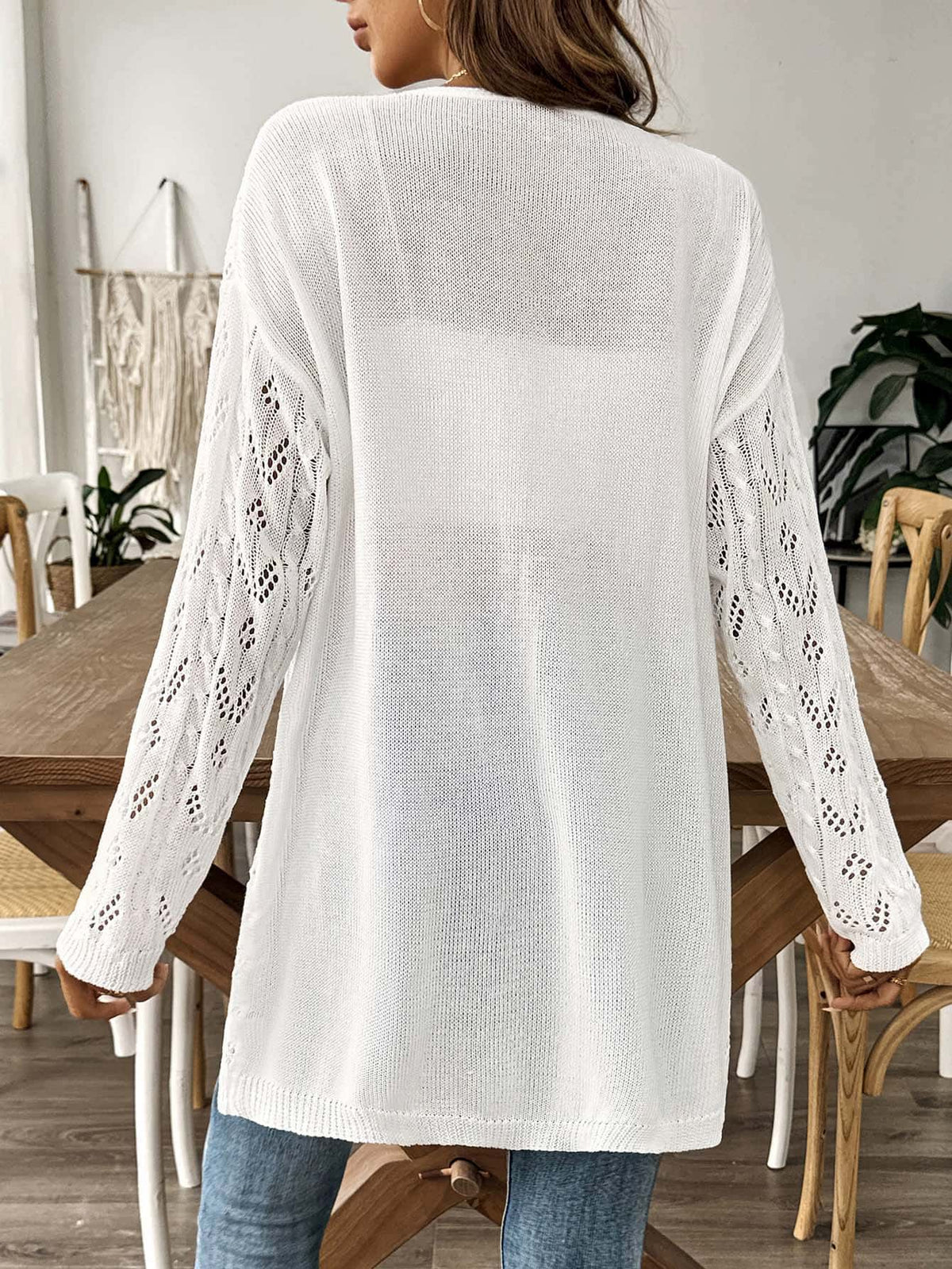 Women Hollow Knit Cardigan, Cross-border European American Bestseller Open Front Air Conditioning Sweater, Casual Loose Beach Outerwear, 6 Colors Available by Ricaloux