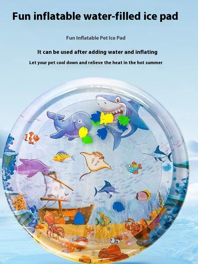 Summer Cooling Pet Water Bed Cushion Ice Pad Dog Sleeping Square Mat For Puppy Dogs Cats Pet Kennel Cool Cold by Ricaloux
