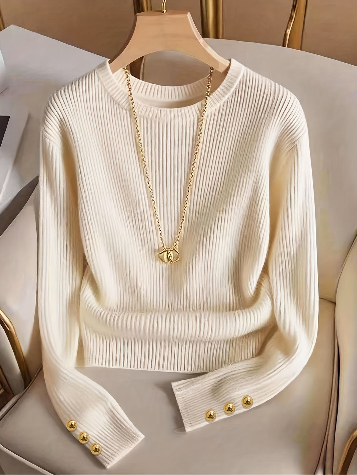 European And American Knitted Long-sleeved by Ricaloux