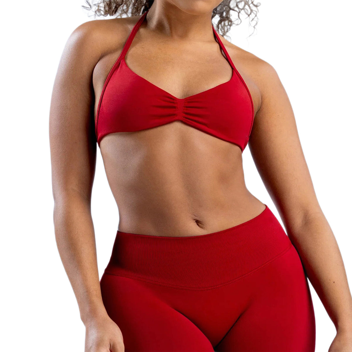 Seamless Tight-fitting Yoga Set With A Strap Bra For Outerwear by Ricaloux