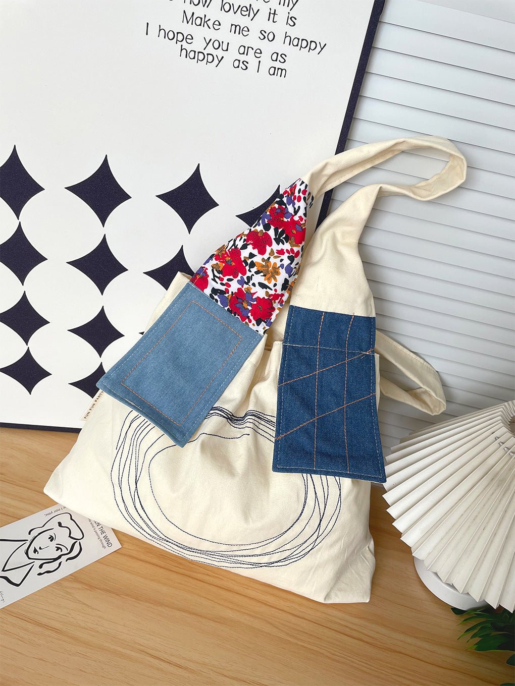 Autumn Girls' Retro Patchwork Shoulder Bag - RICALOUX
