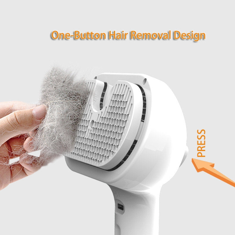 Pet Comb Self Cleaning Pets Hair Remover Brush For Dogs Grooming Tools Dematting Comb Built-in Mist Humidifier Pet Products by Ricaloux