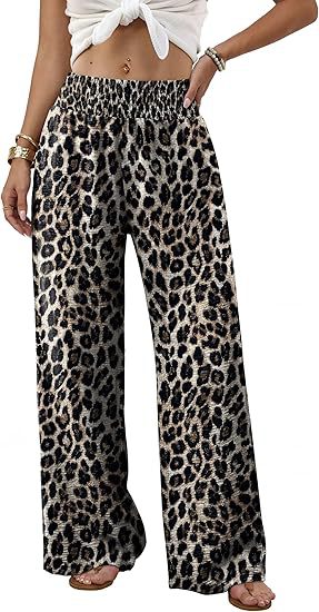 Womens Relaxed-fit High-waisted Casual Wide-leg Trousers With Pleats by Ricaloux