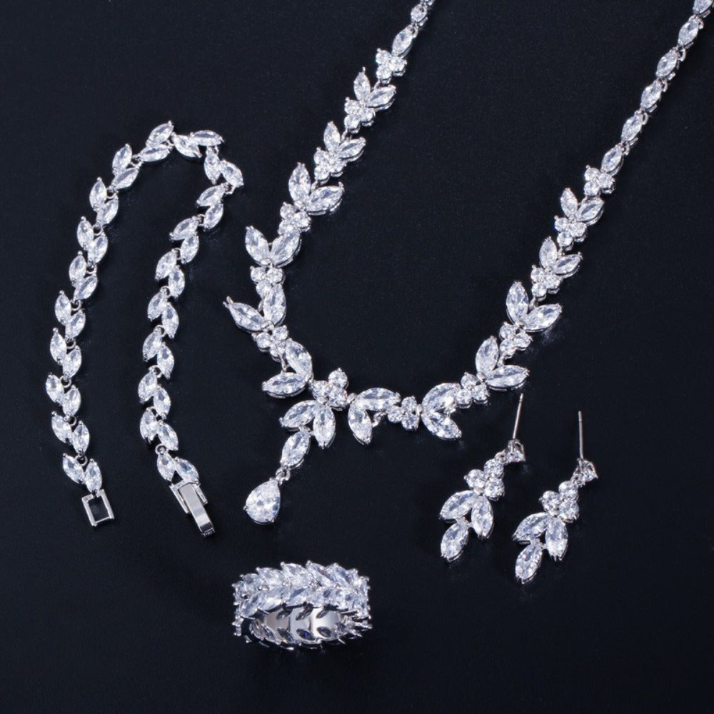 Wedding Dress Jewelry Set For Women Delicate And Shiny by Ricaloux