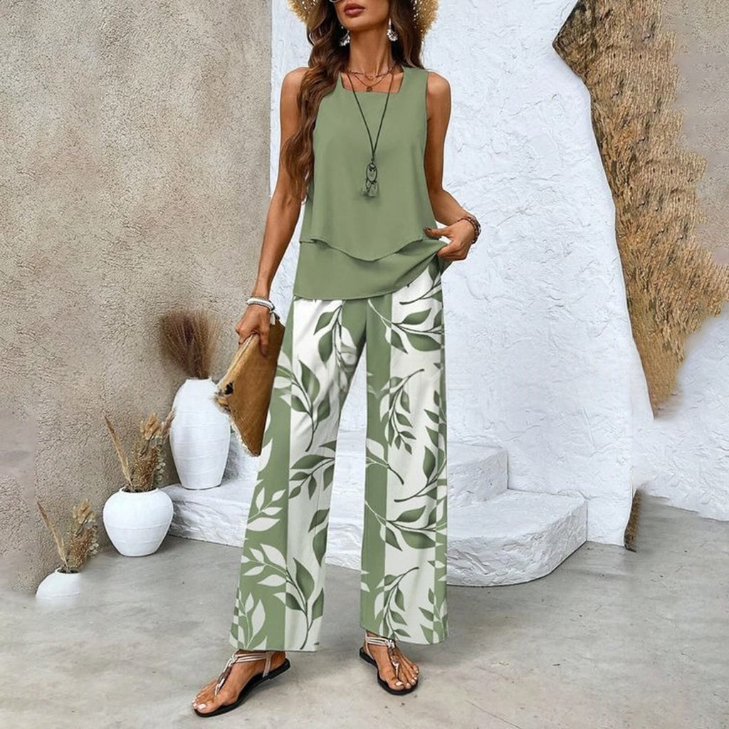Sleeveless Double-layer Vest And Pants Set, Cotton-like – Premium 0 | RICALOUX