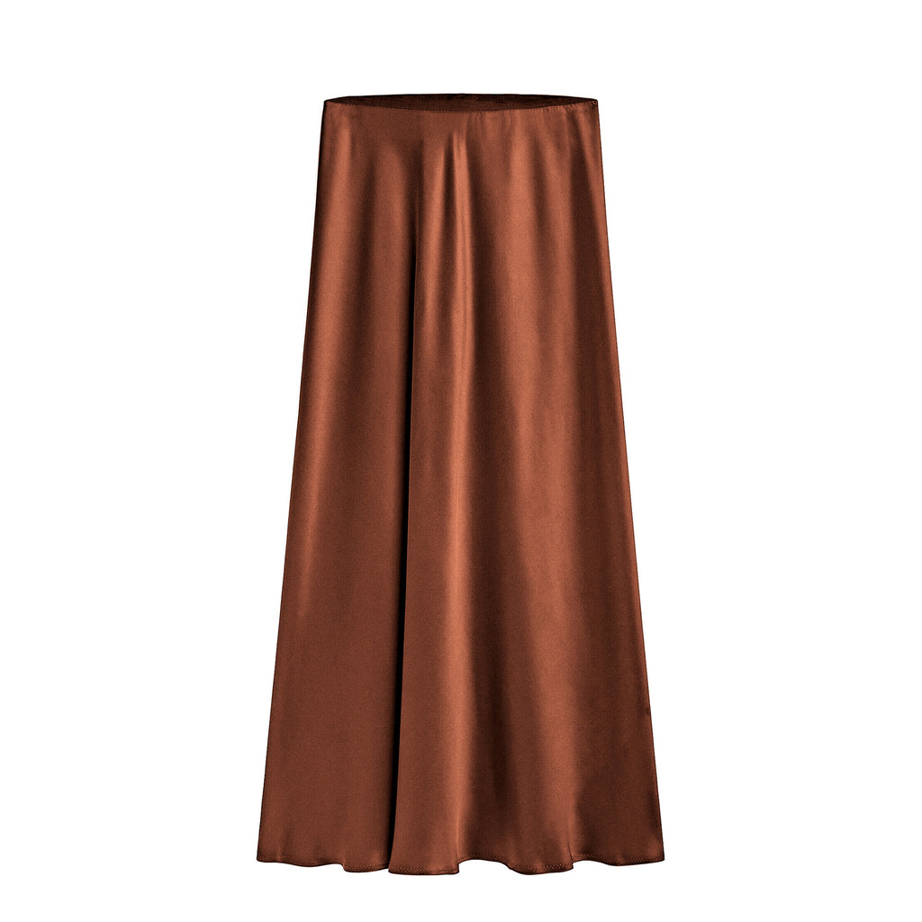 Women's Satin High-waisted Elastic Split Skirt by Ricaloux
