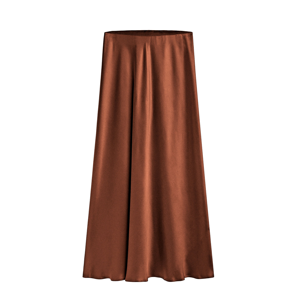 Women's Satin High-waisted Elastic Split Skirt by Ricaloux