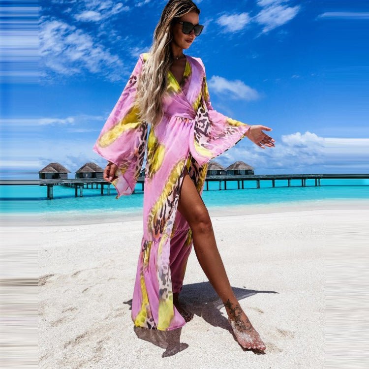 Long Robe Loose Waist Chiffon Cardigan Temperament Commuting - RICALOUX