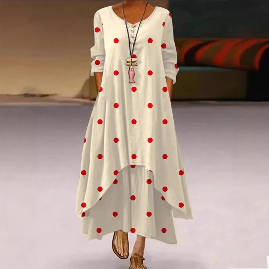 Womens Long Dress Asymmetrical Design by Ricaloux
