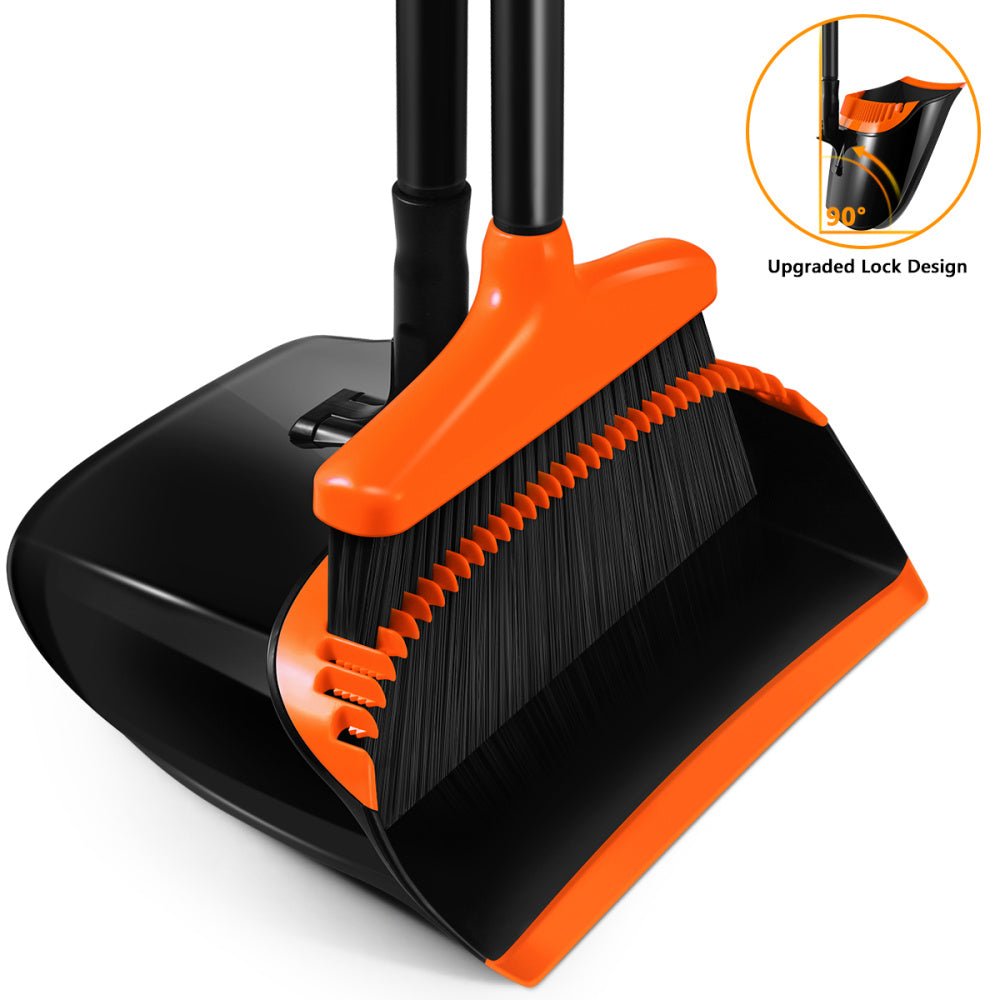 Stable Space-saving Broom And Dustpan For Office Classroom Home Kitchen Household Cleaning Tool - RICALOUX