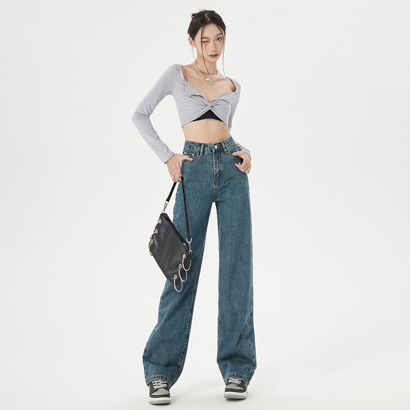 Womens Slim Straight-leg Jeans New Autumn Style by Ricaloux