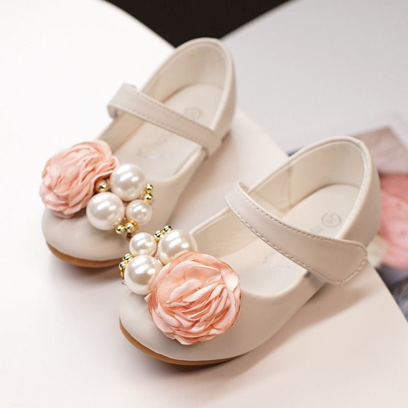 Girls Pearl Bow Show Princess Shoes - RICALOUX