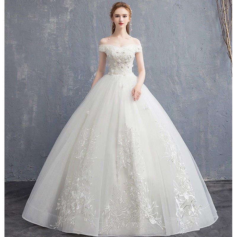One-shoulder Bride Was Thin, High-waisted, Pregnant Women, Simple And Small, Tailed - RICALOUX