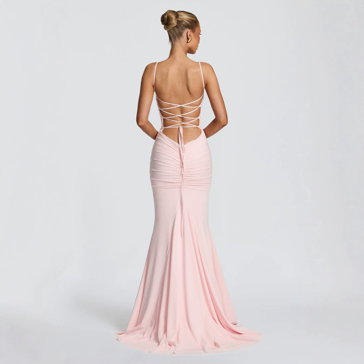Back-tie Figure-hugging Sheath Evening Gown Dress – Premium 0 | RICALOUX